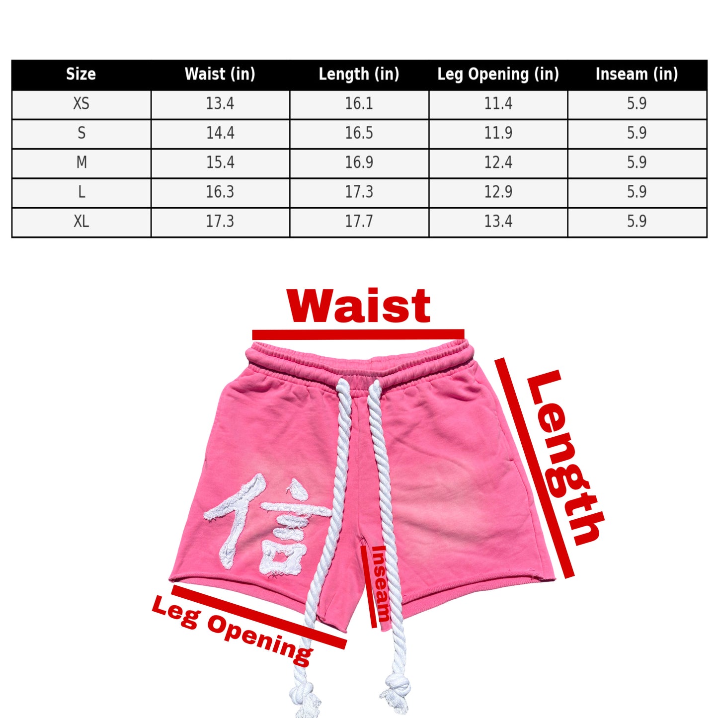 "Rope of Faith" Shorts (Pink)